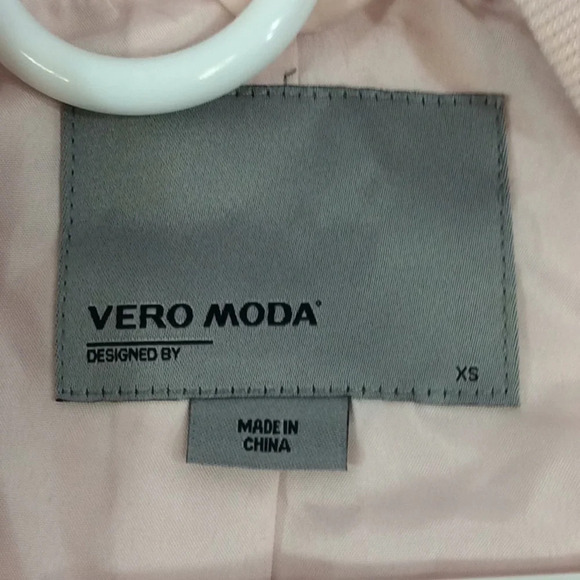 Vero Moda Women’s Lightweight Bomber Jacket  Light Pink w/ Patches XS - Picture 4 of 8